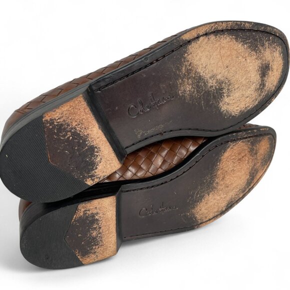 Cole Haan Brown Basket Weave Loafer Leather Dress Shoes Men's 9.5 M - Picture 10 of 11